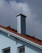 Kaminkopfverkleidung in Titan-Zink/Uginox